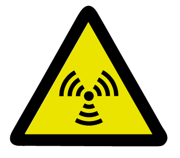 símbolo - icono de radiación electromagnética 